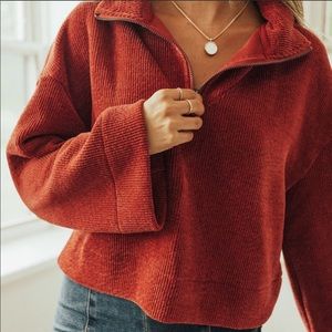 ISO Chenille Half ZIP Sweater